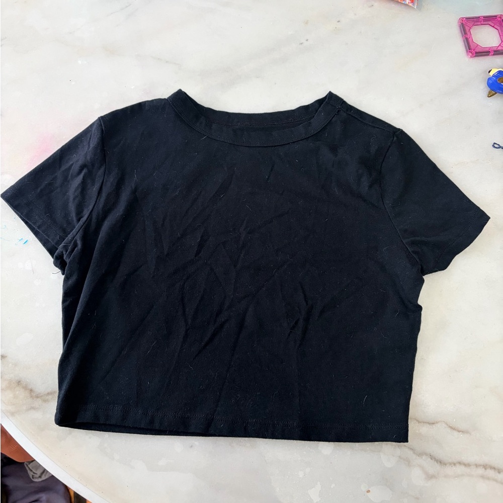 Classic Black Women's Crop Top